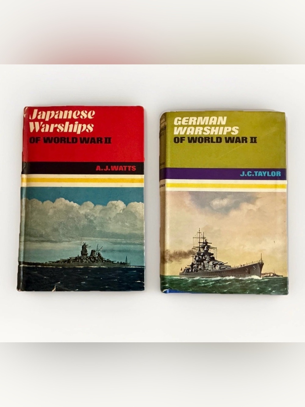 WWII Warships Books Lot 1967 1st US Ed Japanese German Navy Imperial Fleet HCDJ